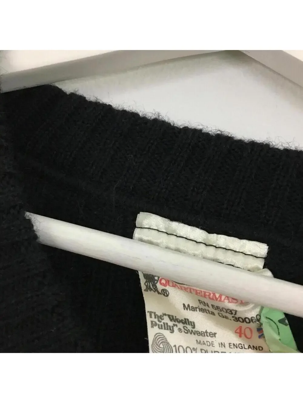 Brigade Quartermasters Men’s 100% Wooly Pully Wool Sweater Black Size 40